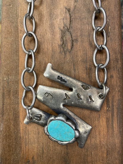 Turquoise Navajos Initials FINAL SALE