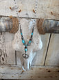 Long Chain & Beaded W/Peace Sign Pendant FINAL SALE
