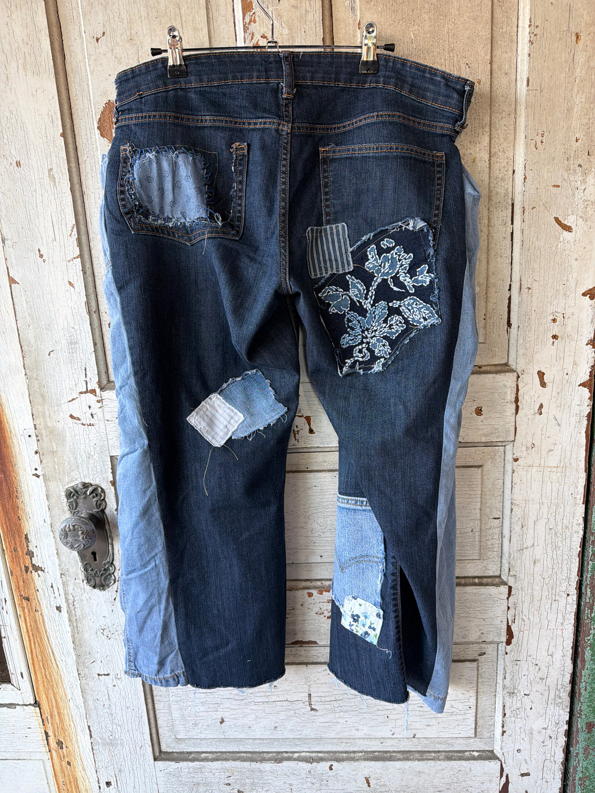 Midnight Garden Patchwork Jeans