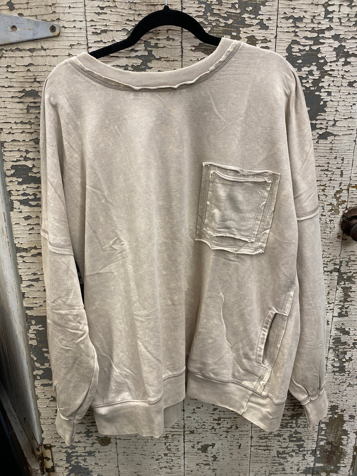 Mineral Washed Crewneck Sweatshirt - Plus Size
