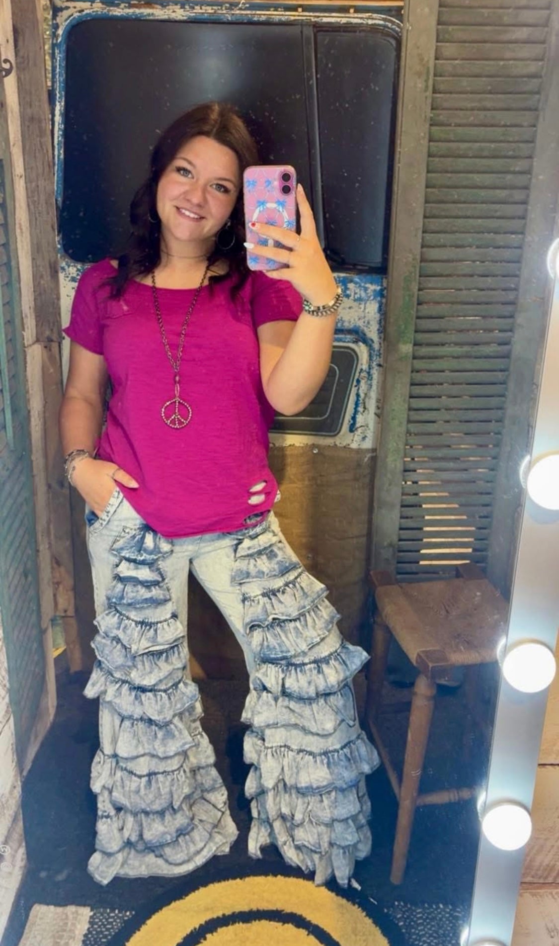 Ruffle Jeans