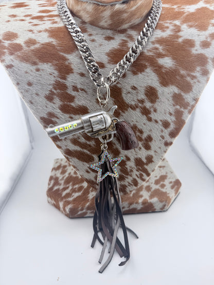 Trigger & Tassels Necklace FINAL SALE