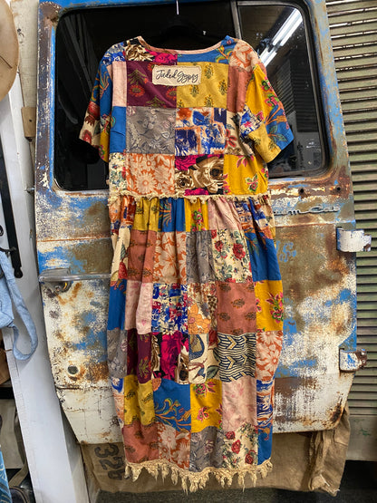Merry Masquerade Patchwork Dress