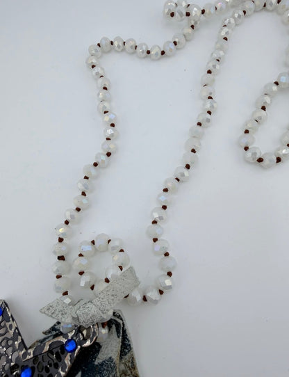 Star and Feather Beaded Necklace FINAL SALE
