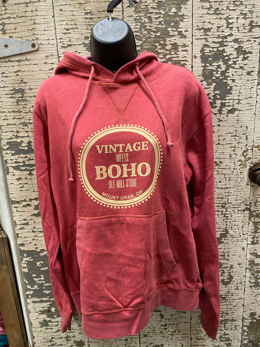 Vintage Meets Boho Logo Hoodie