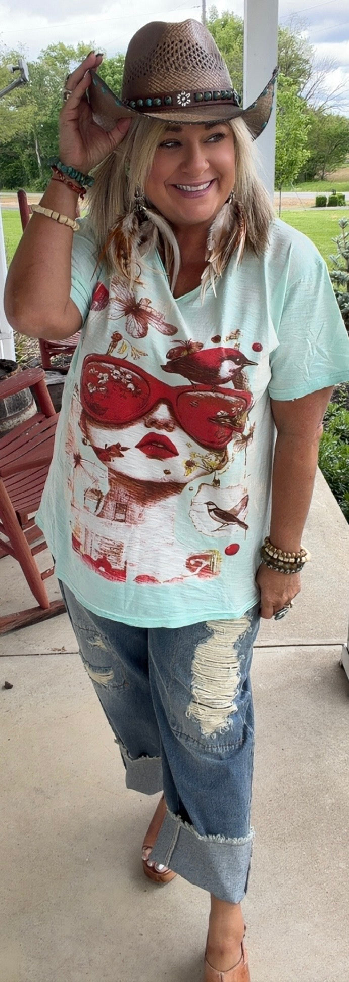 Moon Dance Tee - Bubble Dream