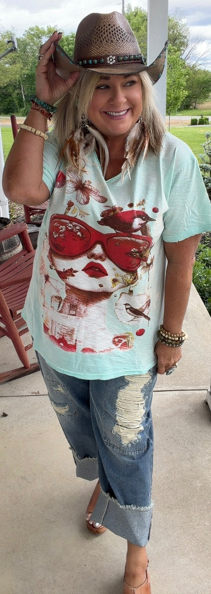 Moon Dance Tee - Bubble Dream