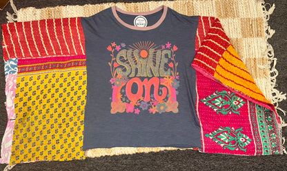 Shine On Kantha Poncho tee