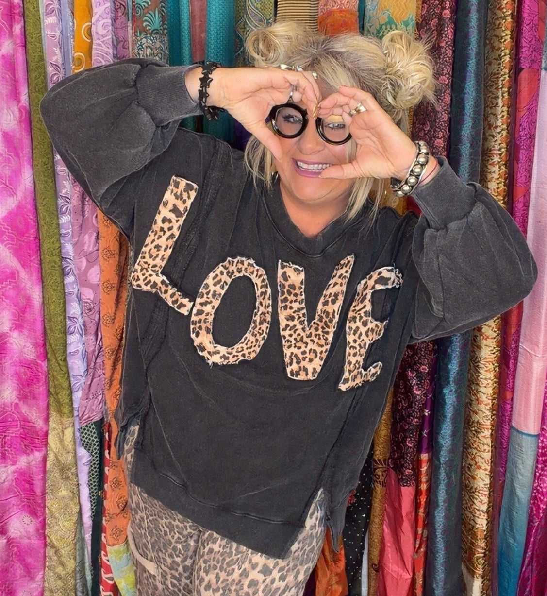 Love Leopard Crewneck