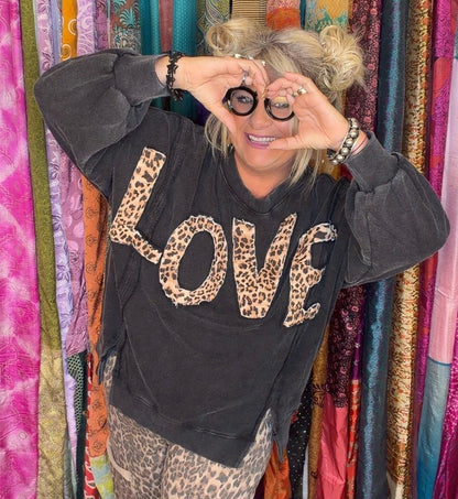 Love Leopard Crewneck