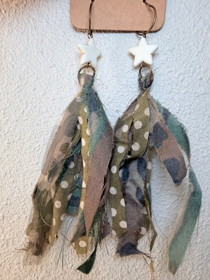Camo Confetti Earrings - Final Sale