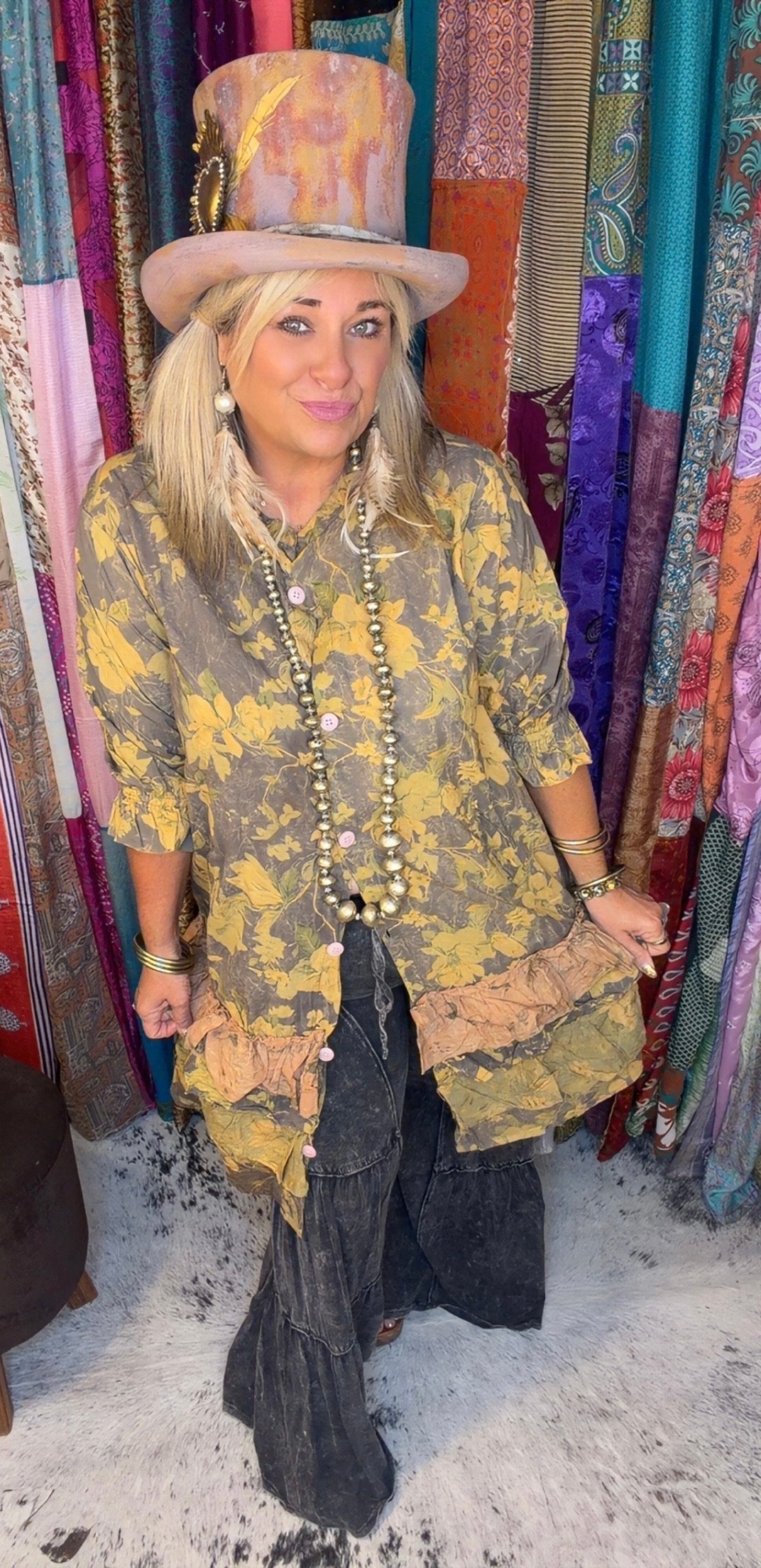 Boho Pants -  Tiered Wide Leg Pants