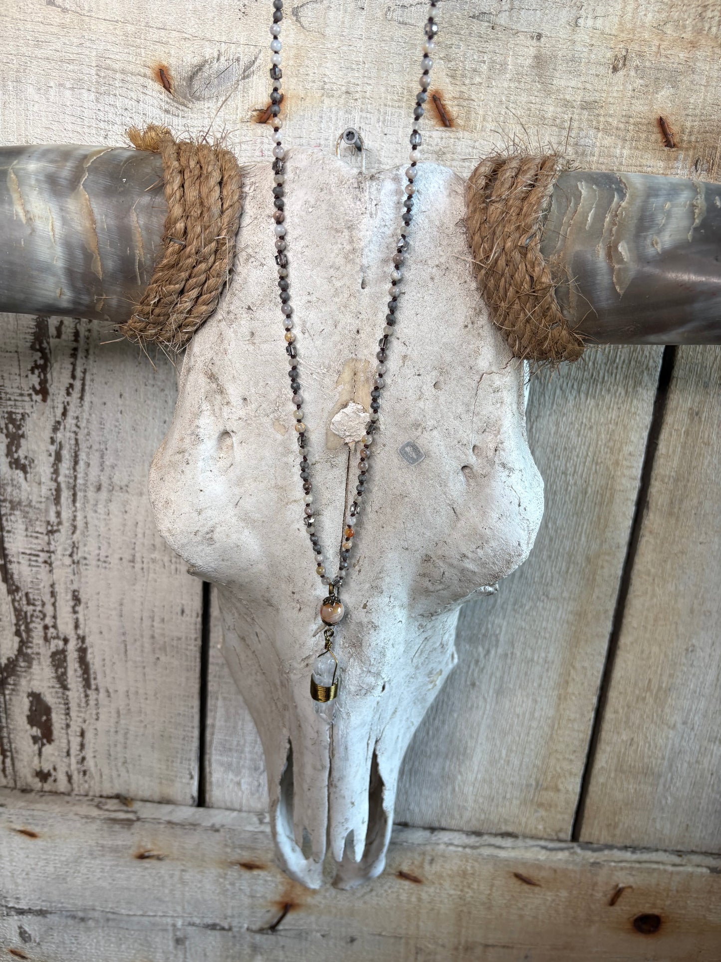 Suri Necklace in Gray FINAL SALE