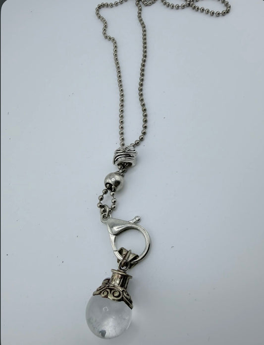 Clear Crystal Ball Necklace FINAL SALE