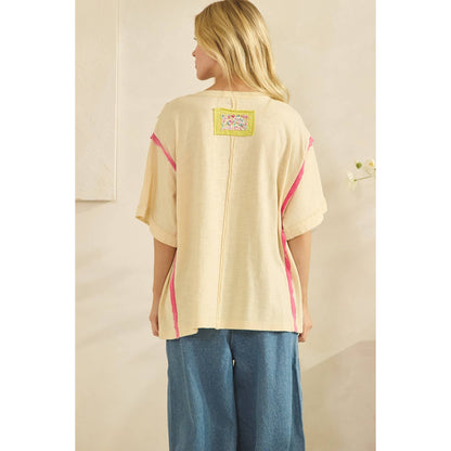 HEART POP PATCHWORK TEE