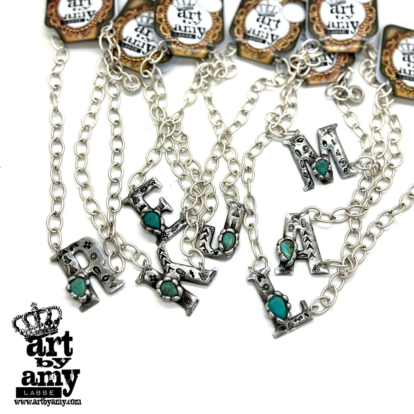 Turquoise Navajos Initials FINAL SALE