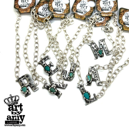 Turquoise Navajos Initials FINAL SALE