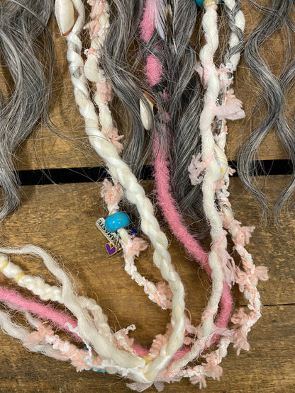 Dreads - Ash and Aura Clip In FINAL SALE