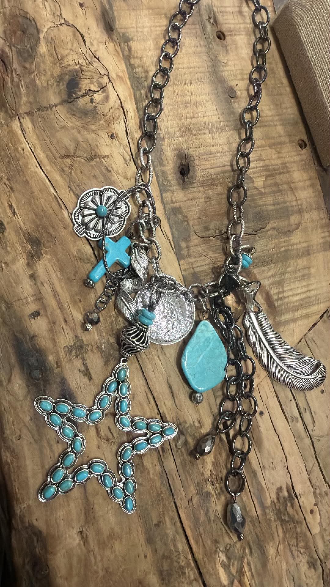 Turquoise Charm Necklace FINAL SALE