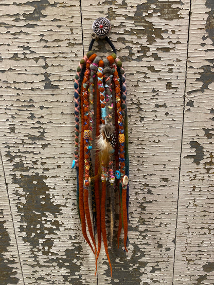 Dreads - Ponytail Dusty Feather FINAL SALE