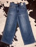 Braided Wide Leg Crop JeanFINAL SALE