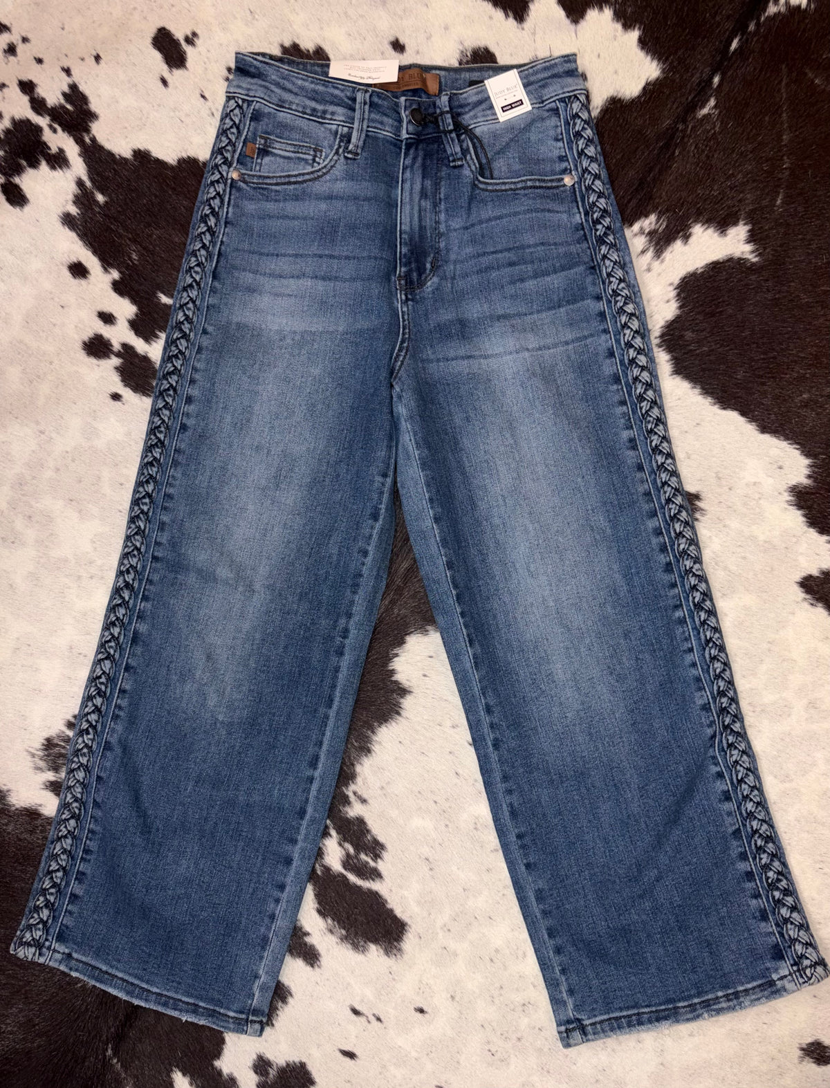 Braided Wide Leg Crop JeanFINAL SALE