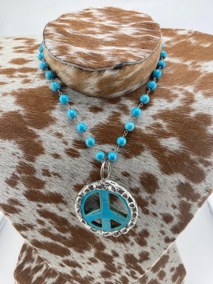 Turquoise Mesa Peace Necklace FINAL SALE