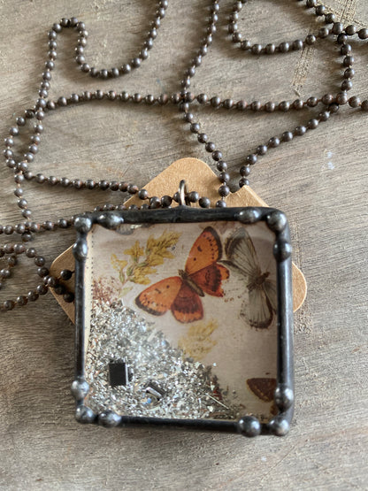 German Glitter Glass Necklace