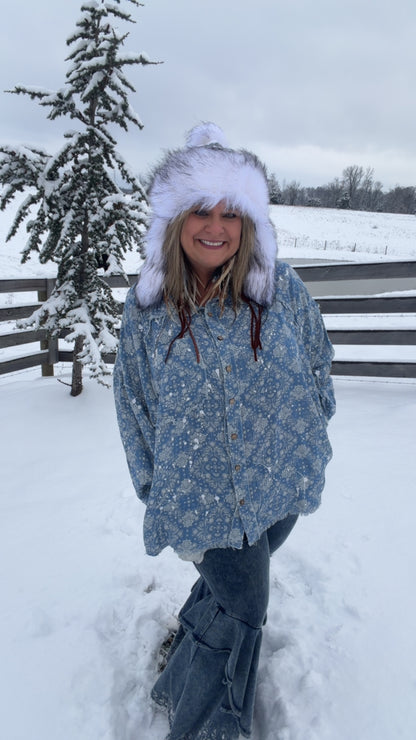 Paisley Print Button Down Shirt