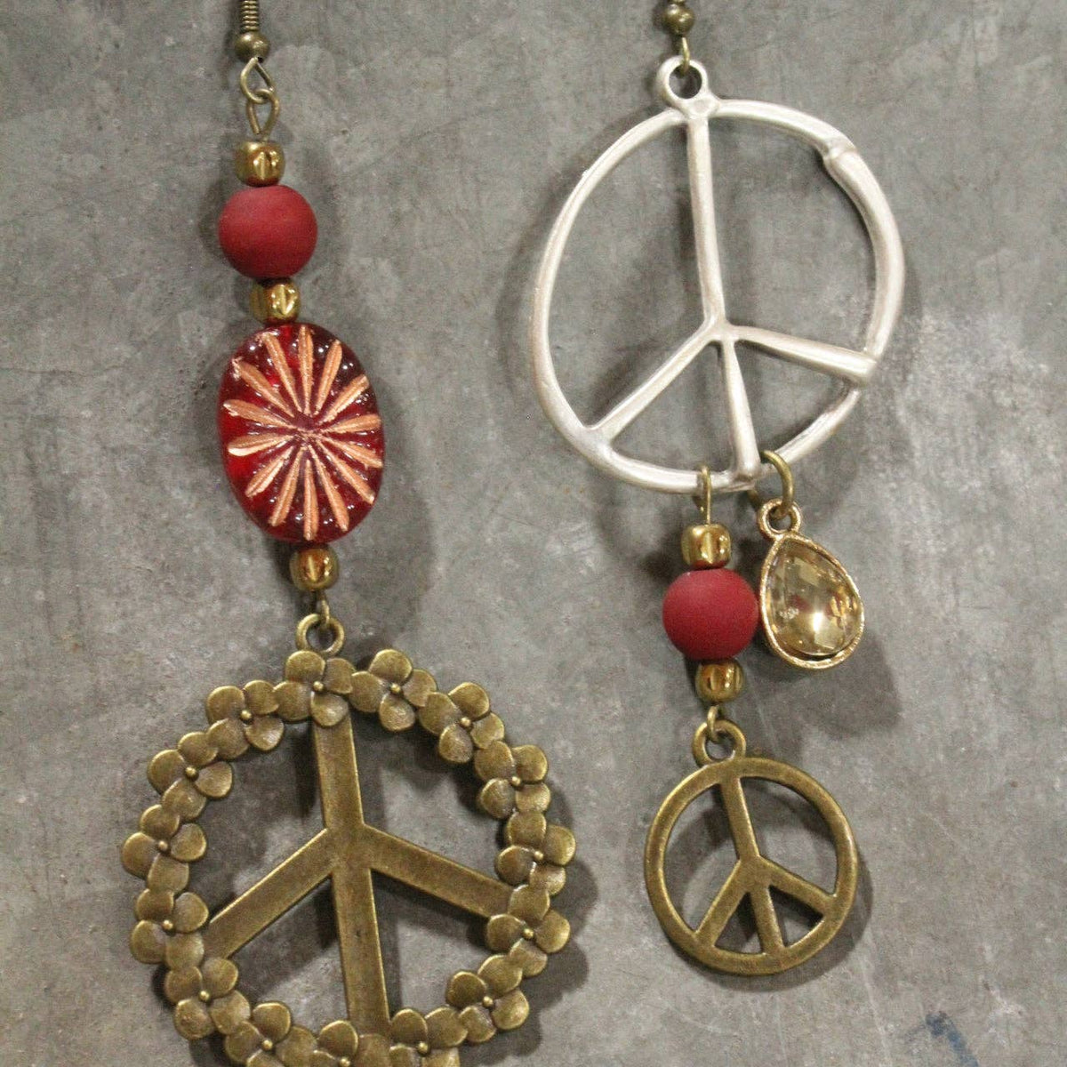 Peace & Love Dangle Earrings FINAL SALE