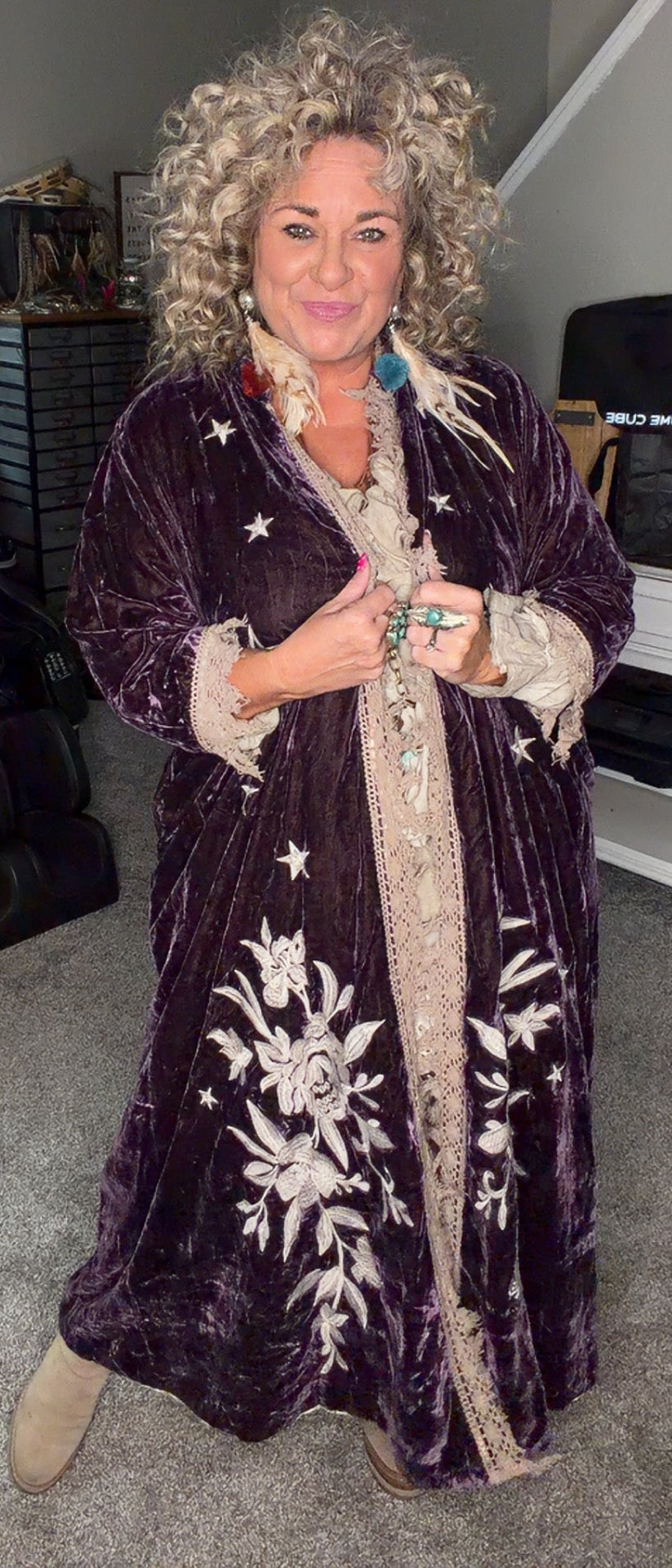 Moonlight Walk Velvet Duster