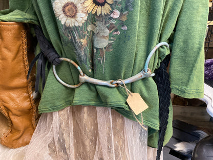 Snaffle Bit Belt-Brown