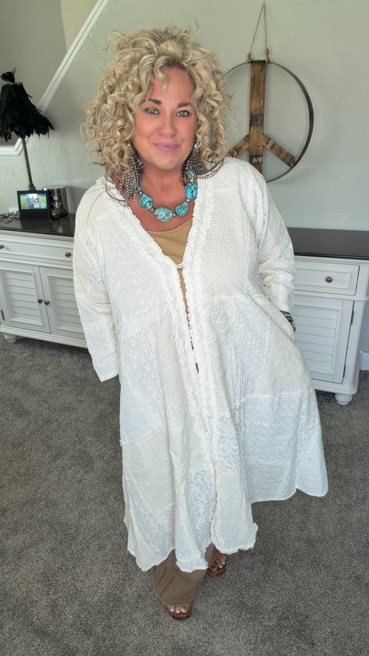 Lace and Eyelet Duster
