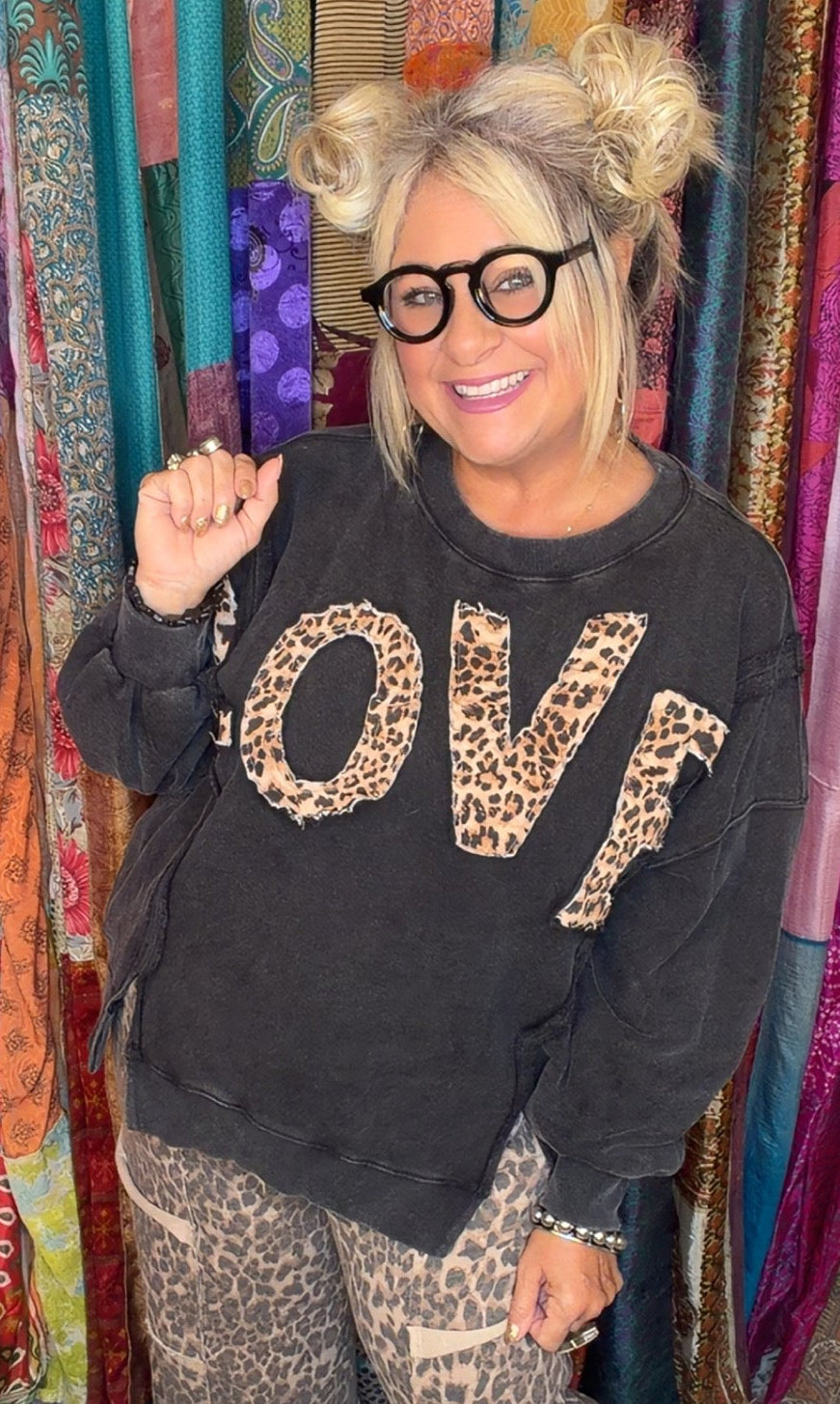 Love Leopard Crewneck