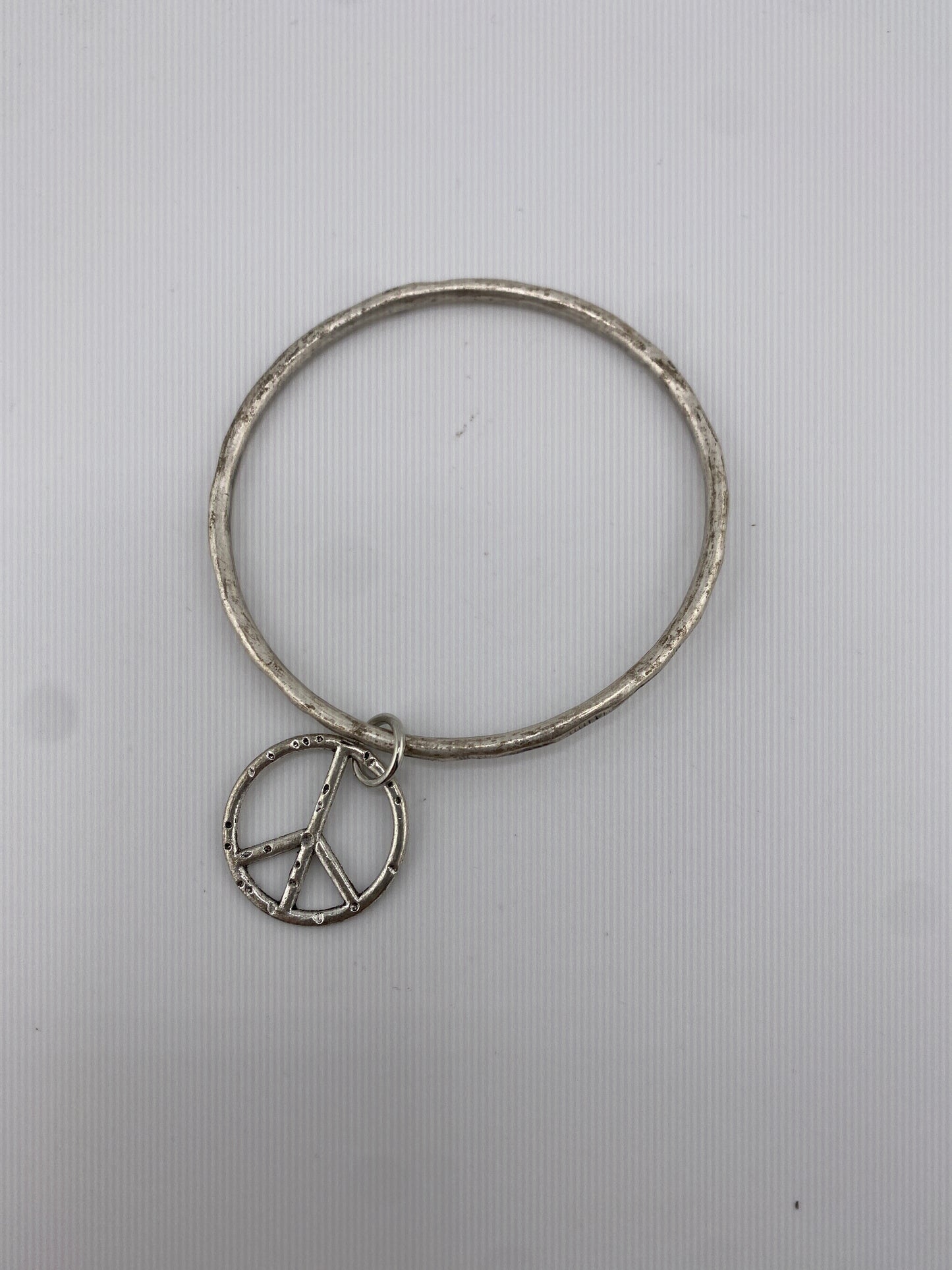 Peace Hammered Bangle FINAL SALE