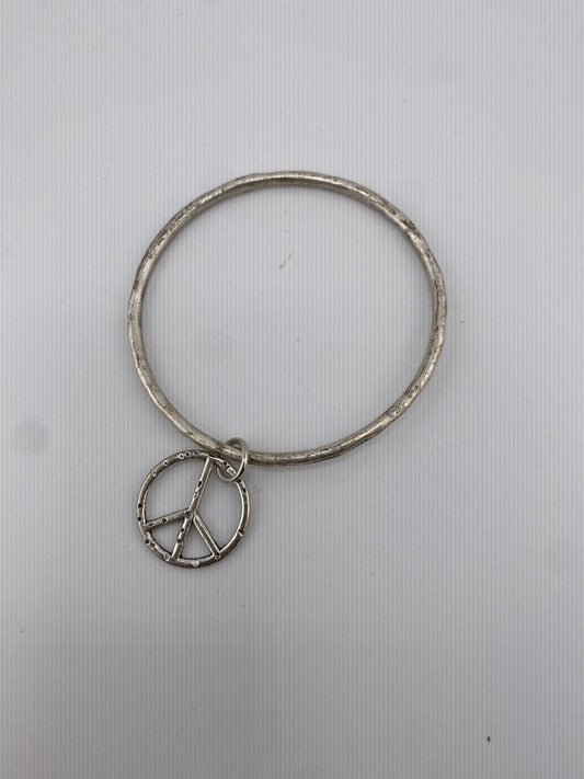 Peace Hammered Bangle FINAL SALE