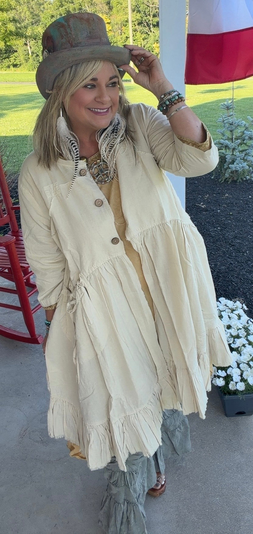 Sandstone Linen Top/Jacket