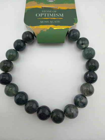 Gemstone Energy Bead Stretch Bracelets 8mm