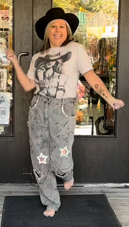 Stars & Hearts Bling Sparkle Jeans