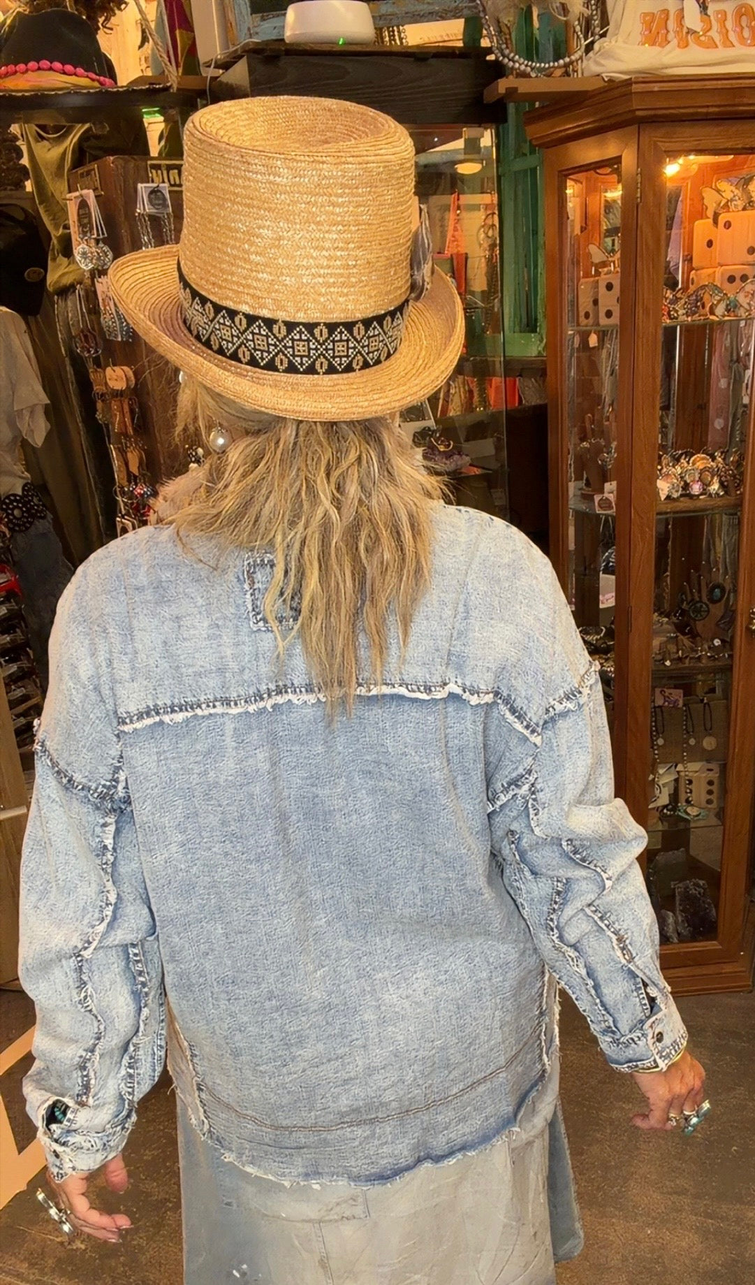 Washed Chambray Denim Button Down Shirt