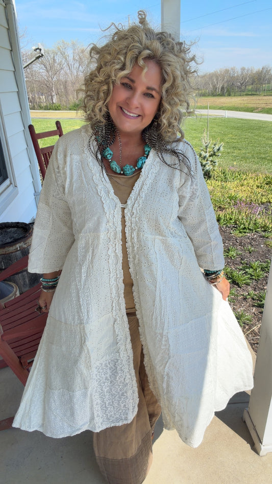 Lace and Eyelet Duster