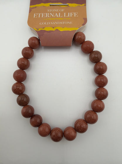 Gemstone Energy Bead Stretch Bracelets 8mm