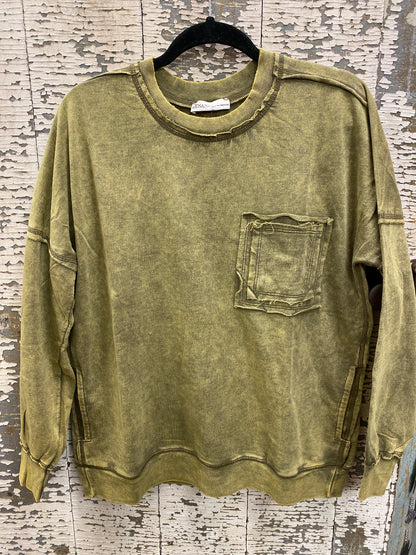 Mineral Washed Crewneck Sweatshirt