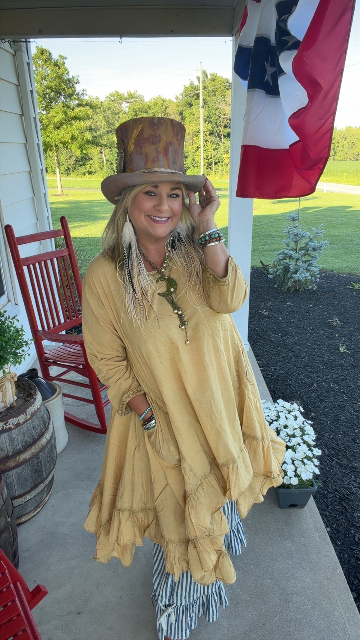 Wild Honey Ruffle Top
