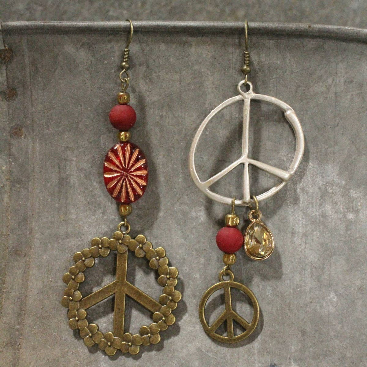 Peace & Love Dangle Earrings FINAL SALE