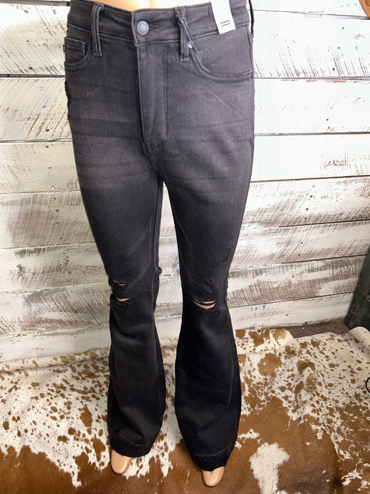 Night Out Distressed Flare Jeans