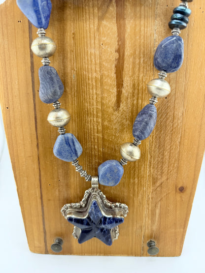 Sodalite Star Necklace