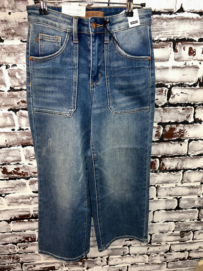 Utility Wide Crop Jeans