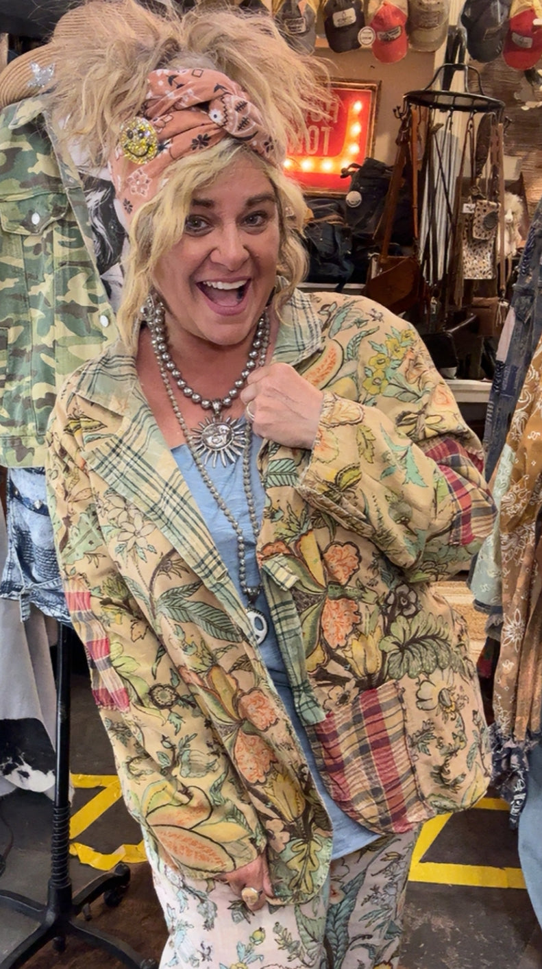 Reversible Botanical Patchwork Jacket