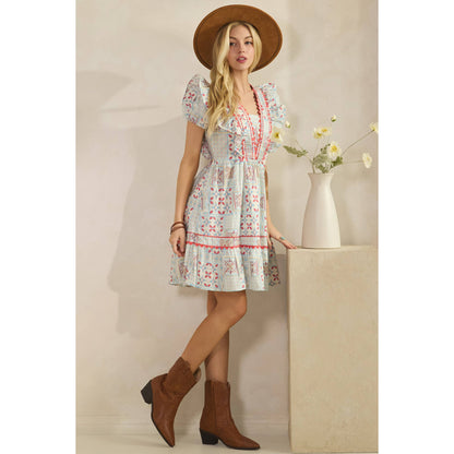 CANYON RUFFLE MINI DRESS